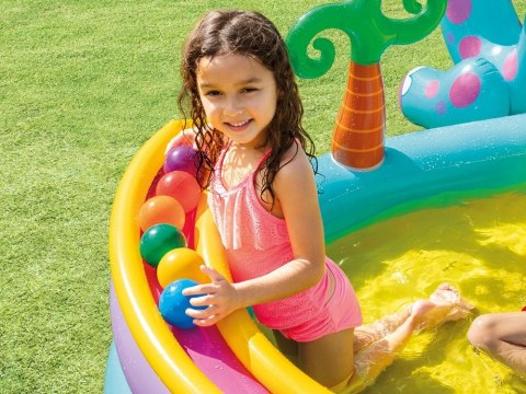 BASEN DMUCHANY DLA DZIECI WODNY PLAC ZABAW ZJEŻDŻALNIA FONTANNA INTEX 57135