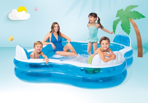 BASEN OGRODOWY Z SIEDZENIAMI DMUCHANY 229X229 CM INTEX 56475