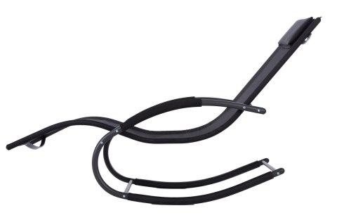 LEŻAK OGRODOWY LEŻANKA FOTEL BUJANY CZARNY MULTIGARDEN