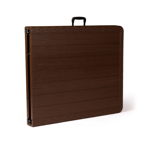 STÓŁ CATERINGOWY BANKIETOWY OGRODOWY SKŁADANY 180X75 CM BRĄZOWY MODERNHOME