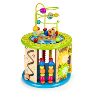 DREWNIANA KOSTKA EDUKACYJNA Z GRAMI I KLOCKAMI ŁOWIENIE RYBEK ECOTOYS