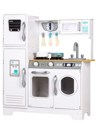 DREWNIANA KUCHNIA Z AKCESORIAMI DLA DZIECI ECOTOYS
