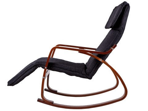 FOTEL BUJANY REGULOWANY PODNÓŻEK DREWNIANE RAMIONA MODERNHOME