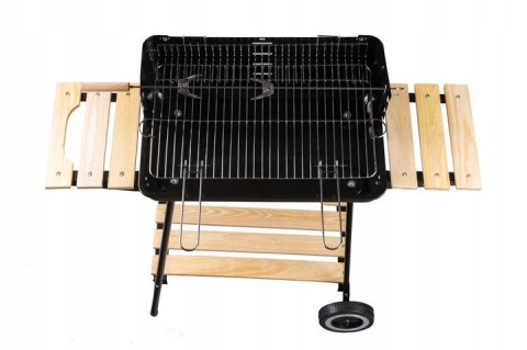 GRILL OGRODOWY WĘGLOWY Z PÓŁKAMI REGULACJA 2 RUSZTY PRZENOŚNY MULTIGARDEN