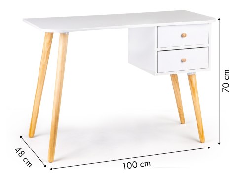 NOWOCZESNE BIURKO KOMPUTEROWE STOLIK 2 SZUFLADY MODERNHOME