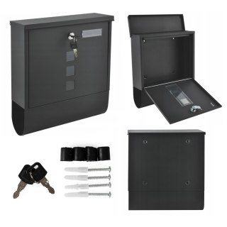 SKRZYNKA NA LISTY Z GAZETOWNIKIEM STAL GALWANIZOWANA MODERNHOME