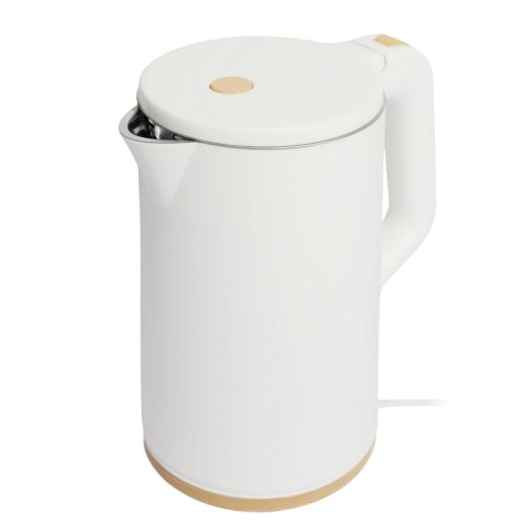 CZAJNIK ELEKTRYCZNY BEZPRZEWODOWY TURYSTYCZNY 1500 W 1.7 L OBROTOWY BIAŁY