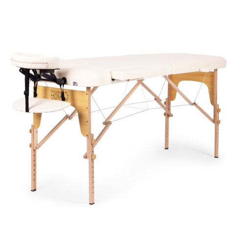DREWNIANY STÓŁ DO MASAŻU I REHABILITACJI 2-SEGMENTOWY SKŁADANY W WALIZKĘ + TORBA MODERNHOME