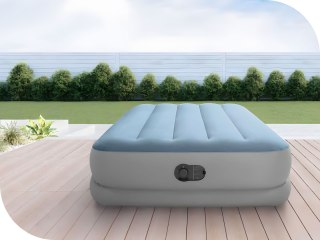 MATERAC DMUCHANY JEDNOOSOBOWY 191X99X36 CM Z WBUDOWANĄ POMPKĄ ELEKTRYCZNĄ USB ŁÓŻKO INTEX 64157