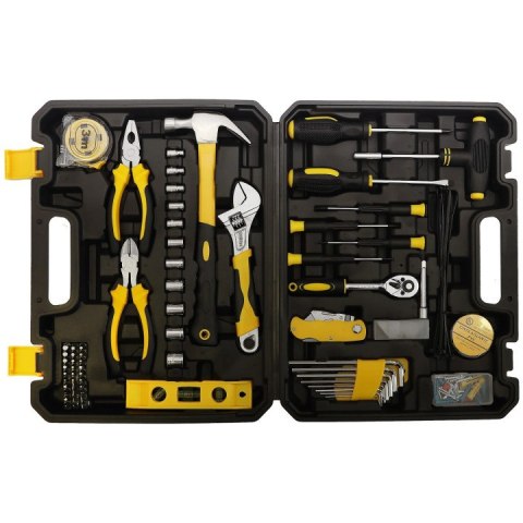 ZESTAW NARZĘDZI WALIZKA NARZĘDZIOWA 111 ELEMENTÓW KLUCZE WKRĘTAKI BITY