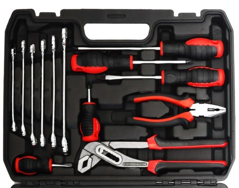 ZESTAW NARZĘDZI WALIZKA NARZĘDZIOWA 58 ELEMENTÓW KLUCZE WKRĘTAKI SZCZYPCE