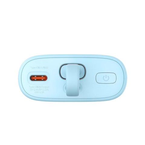 Powerbank Popsicle 5200mAh 20W z kablem Lightning 60W/20V/3A/30cm - niebiesko-pomarańczowy