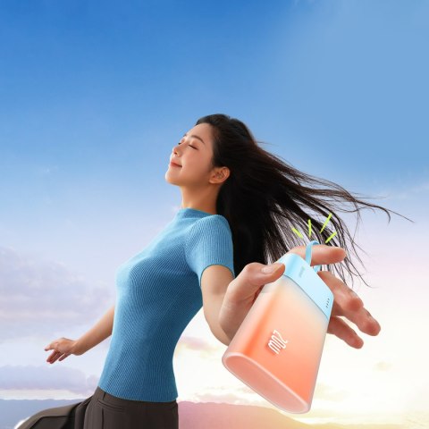 Powerbank Popsicle 5200mAh 20W z kablem Lightning 60W/20V/3A/30cm - niebiesko-pomarańczowy