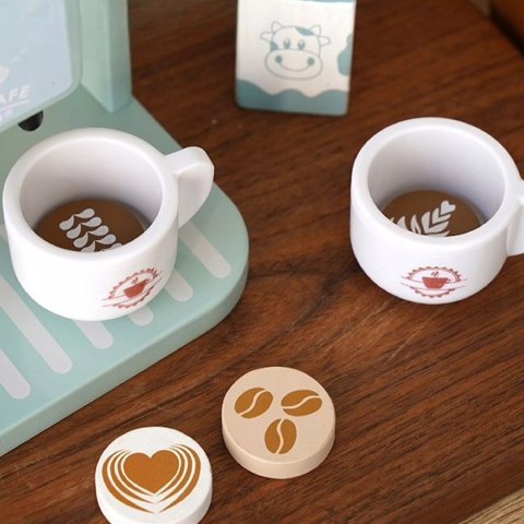 Drewniany ekspres do kawy dla dzieci z akcesoriami