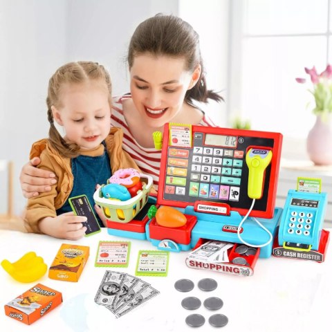Elektroniczna kasa fiskalna sklepowa dla dzieci akcesoria zabawa w sklep