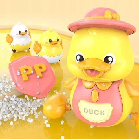 Interaktywna Kaczuszka z maluchami na magnes nauka raczkowania dla dzieci