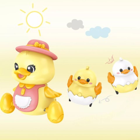 Interaktywna Kaczuszka z maluchami na magnes nauka raczkowania dla dzieci