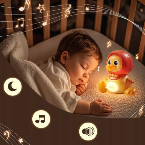 Interaktywna kaczka z maluchem na magnes dla dzieci nauka raczkowania