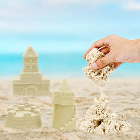 Piasek Kinetyczny dla dzieci z Pojazdami Budowlanymi i Żurawiem w Walizce