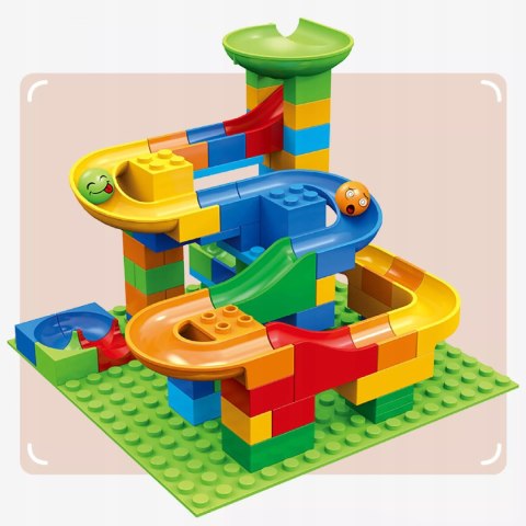 Tor Kulkowy Kulodrom Duży Labirynt Wyścigi Kulek 514 el. klocki