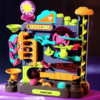 Tor Kulkowy Montessori Gra Zręcznościowa Labirynt 3D 16 Poziomów dla Dzieci