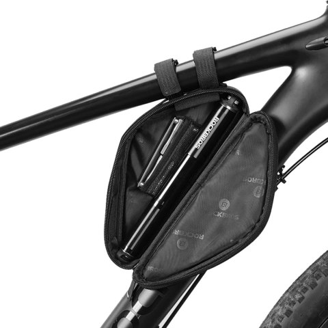 Torba rowerowa na narzędzia pompkę mocowana na ramę 0.7l - czarna