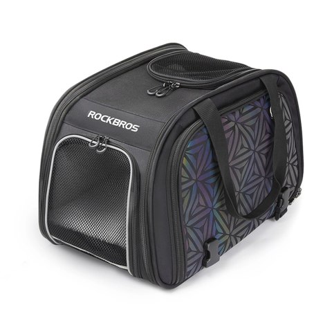 Torba rowerowa składana do transportu psa kota - czarna