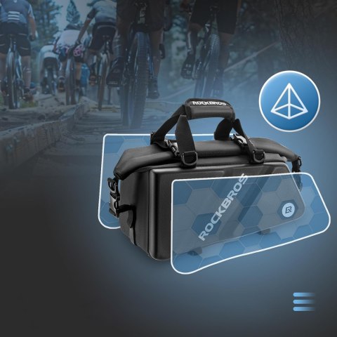 Torba sportowa i rowerowa mocowana na bagażnik 11.6l - czarna