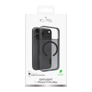 Etui silikonowe na iPhone 17 Pro Max Daylight Magsafe - półprzezroczyste czarne