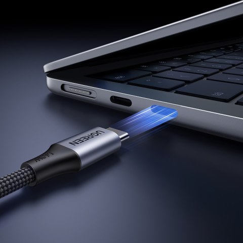 Kabel przewód 2w1 do szybkiego ładowania transmisji USB-C - 2xUSB-C PD 140W 2m - czarny