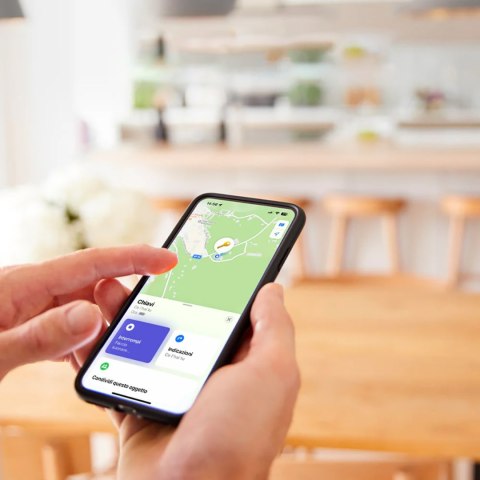 Lokalizator kompatybilny z Apple Find My wodoodporny IP65 Track My Circle - czarny