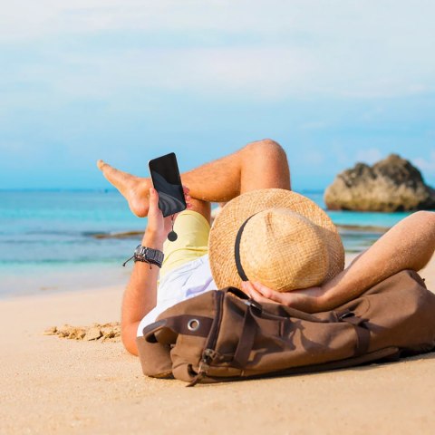 Lokalizator kompatybilny z Apple Find My wodoodporny IP65 Track My Circle - czarny