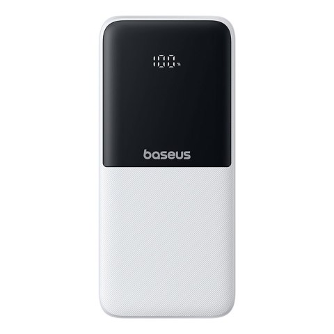 Powerbank 10000mAh 22.5W Lipow z wbudowanymi kablami USB-C iPhone Lightning - biały