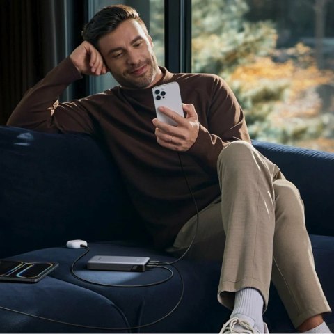 Powerbank 10000mAh USB-A USB-C Nexode 30W - szary