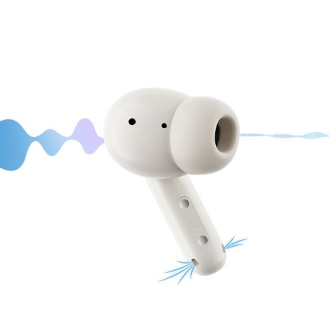 Słuchawki bezprzewodowe douszne Buds ENC SBC IPX4 Bluetooth - białe