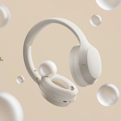 Słuchawki bezprzewodowe nauszne H2 Pro ENC Bluetooth - białe