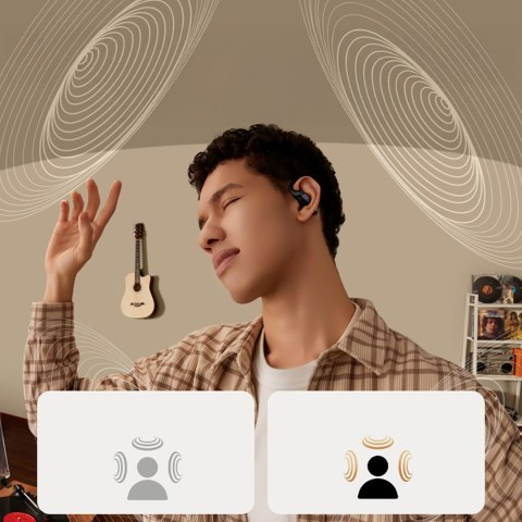 Słuchawki bezprzewodowe sportowe FitBuds OWS IPX5 - czarne