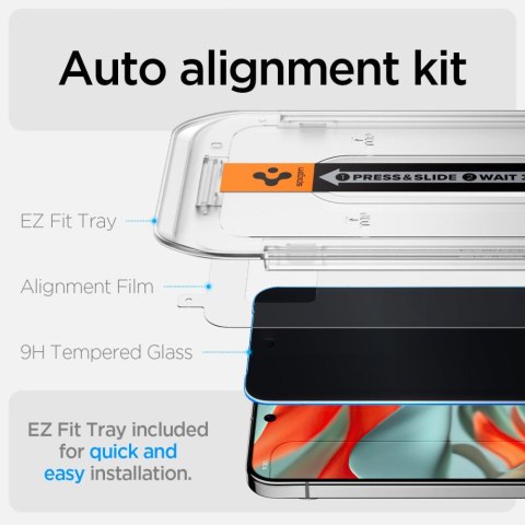 Szkło prywatyzujące na Google Pixel 9 Pro XL Glas.TR Ez Fit Privacy - 2 szt.