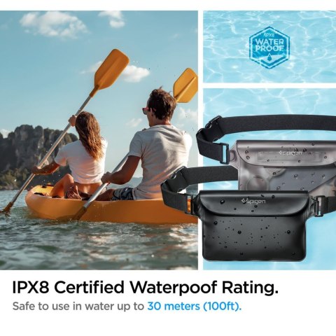 Torba nerka sportowa wodoodporna biodrowa IPX8 czarna - 2 szt.