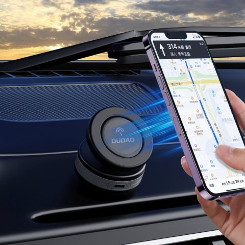 Uchwyt samochodowy z ładowarką bezprzewodową przyssawką do smartfona MagSafe 15W