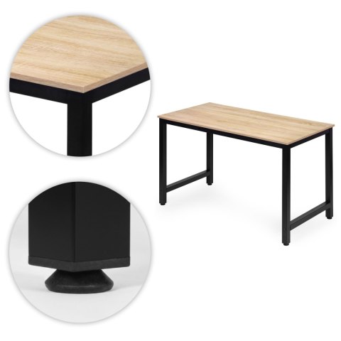 Biurko komputerowe szkolne stół 120x60 cm jasny dąb ModernHome