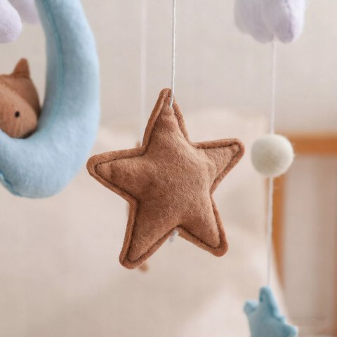 Karuzelka do Łóżeczka Dziecięcego Boho Naturalne Drewno + pałąk Bear & Moon