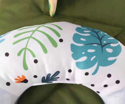 Mata edukacyjna sensoryczna interaktywna Liść z pałąkami i zabawkami 0+