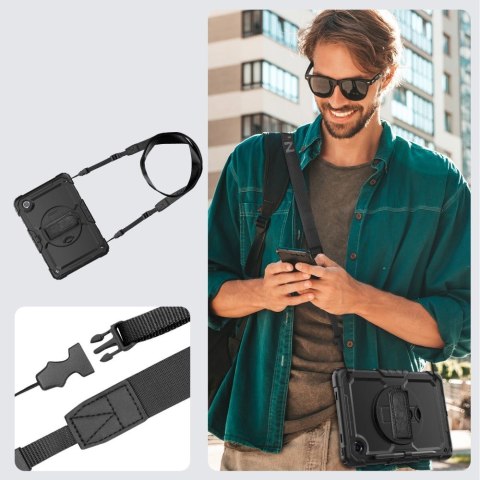 Etui z podstawką uchwytem smyczą na Lenovo Tab M11'' 11.0 TB-330 Solid360 - czarne