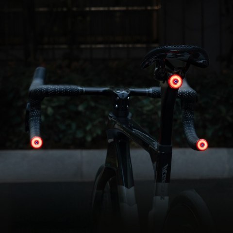 Lampki tylne wodoodporne inteligentne światła czarne 2 szt.