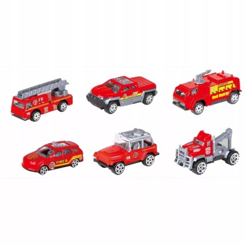 Laweta Ciężarówka Straż Pożarna 6 Autek Resoraki Rampa Garaż dla dzieci