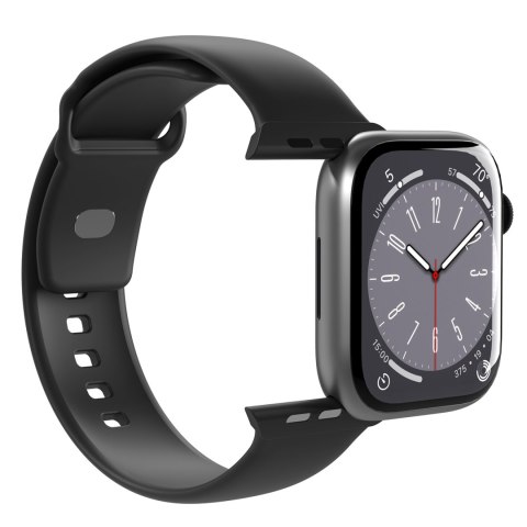 Pasek silikonowy do zegarka Apple Watch 38 40 41 mm Icon czarny - 2 szt.