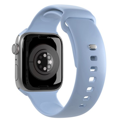 Pasek silikonowy do zegarka Apple Watch 42 44 45 49 mm Icon jasnoniebieski - 2 szt.