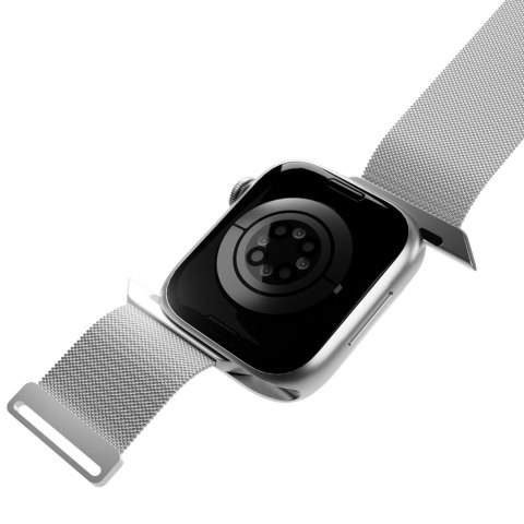 Pasek ze stali nierdzewnej do zegarka Apple Watch 42 44 45 49 mm Milanese - srebrny
