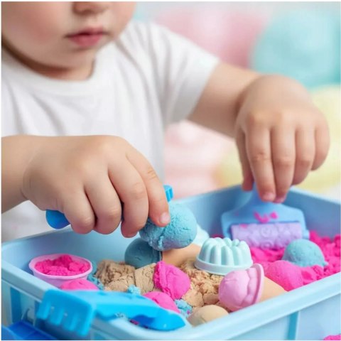 Piasek Kinetyczny dla dzieci Magiczny lodziarnia 1,5kg lody Foremki